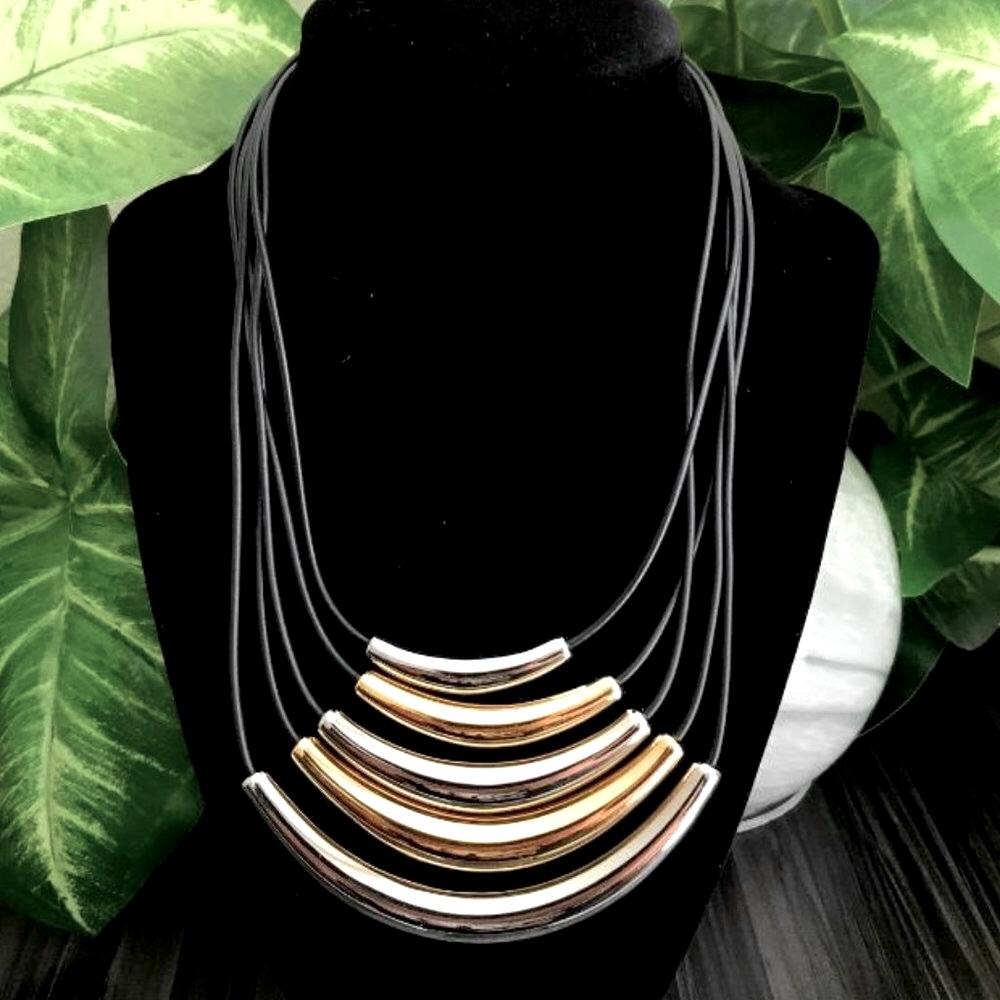 Kiam Family Multi Strand Cord Necklace